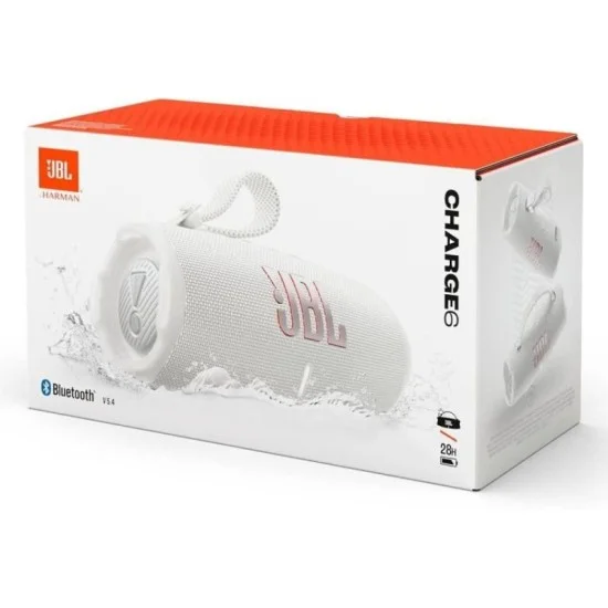 JBL Charge 6 Portable Bluetooth Speaker – White